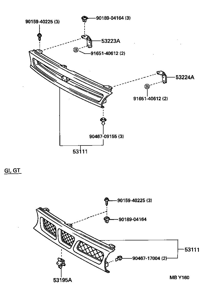 53111-10360-08 GRILLE, RADIATOR product image