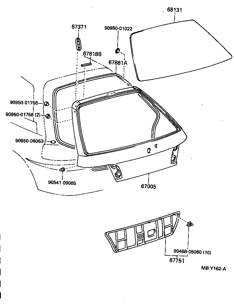 67005-1C030 PANEL SUB-ASSY, BACK DOOR product image