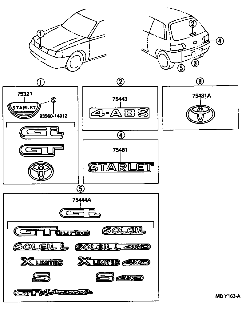 75321-10350 PLATE, RADIATOR GRILLE OR FRONT PANEL NAME product image