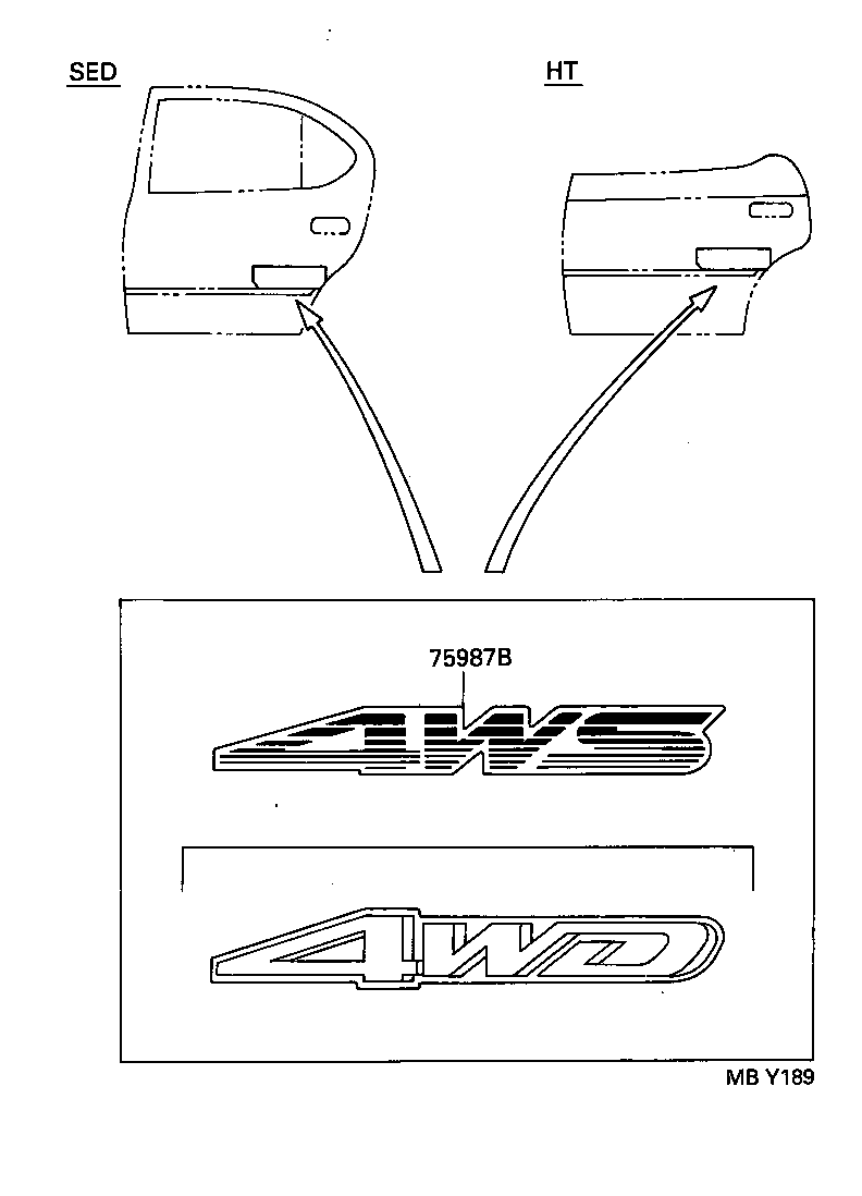 75987-32080 STRIPE, REAR DOOR, OUTSIDE product image