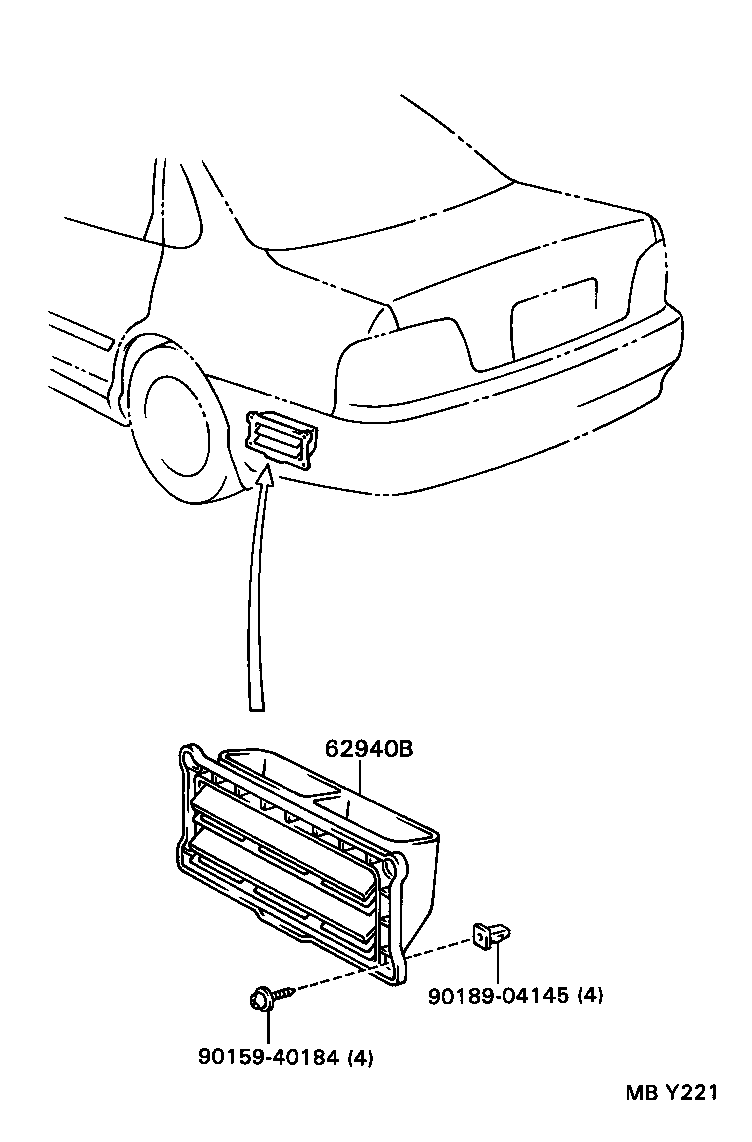 62940-YF010 DUCT ASSY, QUARTER VENT, LH product image