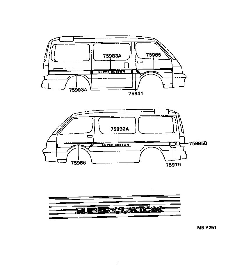 75993-26080 STRIPE, QUARTER, REAR RH product image