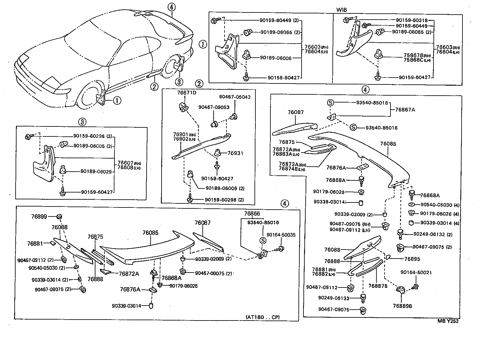 76085-20902 SPOILER SUB-ASSY, REAR product image