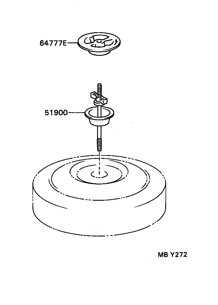 51900-13150 CARRIER ASSY, SPARE WHEEL product image