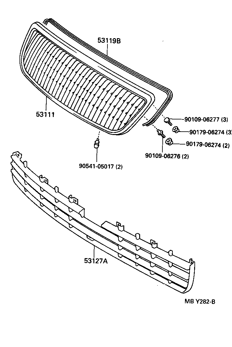 53111-30661 GRILLE, RADIATOR product image