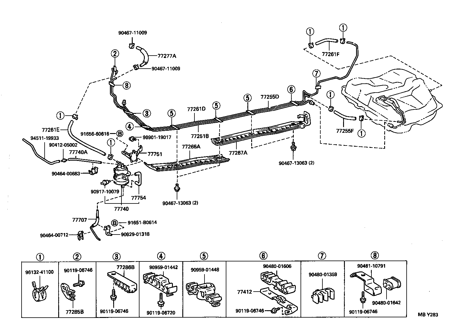 77255-20470 TUBE, FUEL RETURN product image