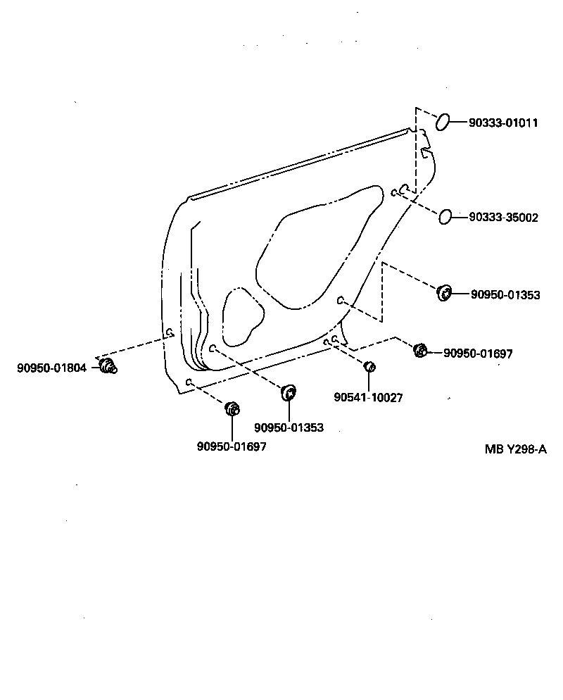 67004-30360 PANEL SUB-ASSY, REAR DOOR, LH product image