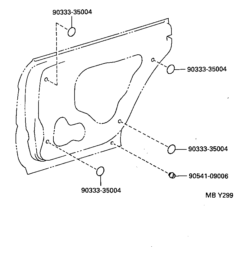 67004-30360 PANEL SUB-ASSY, REAR DOOR, LH product image
