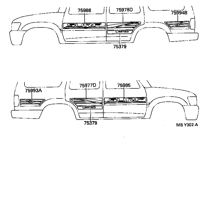 75357-35020 MARK, SIDE PANEL product image