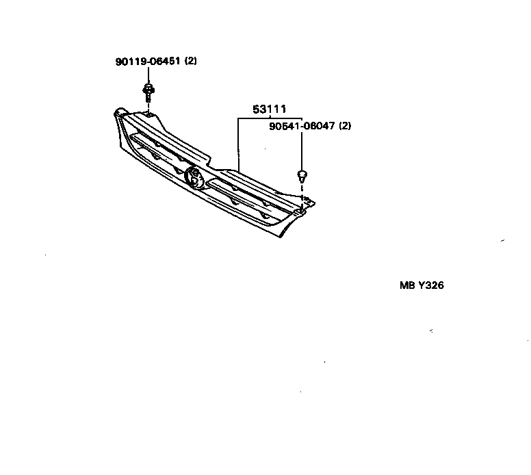 53111-33010 GRILLE, RADIATOR product image