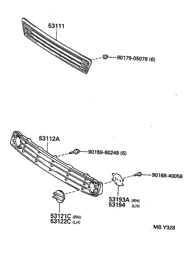53121-33010 PLATE, RADIATOR GRILLE FINISH, RH product image
