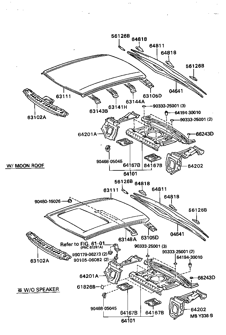 63293-30010 PROTECTOR, SLIDE ROOF SILENCER, NO.1 product image