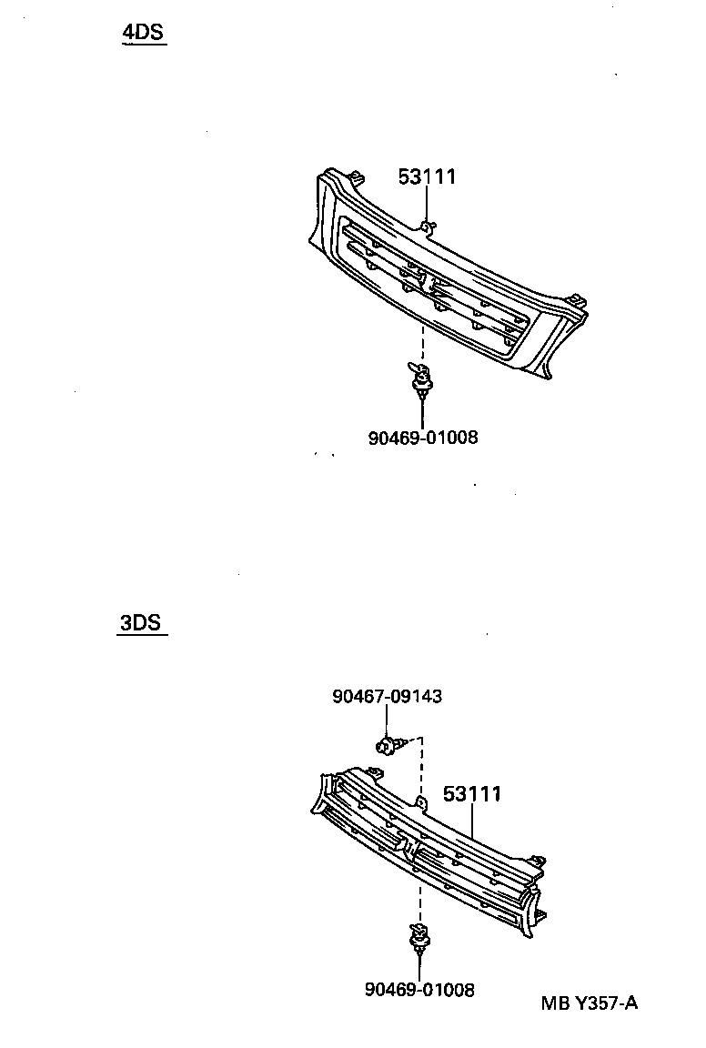 53112-16080 GRILLE, RADIATOR, LOWER RH product image