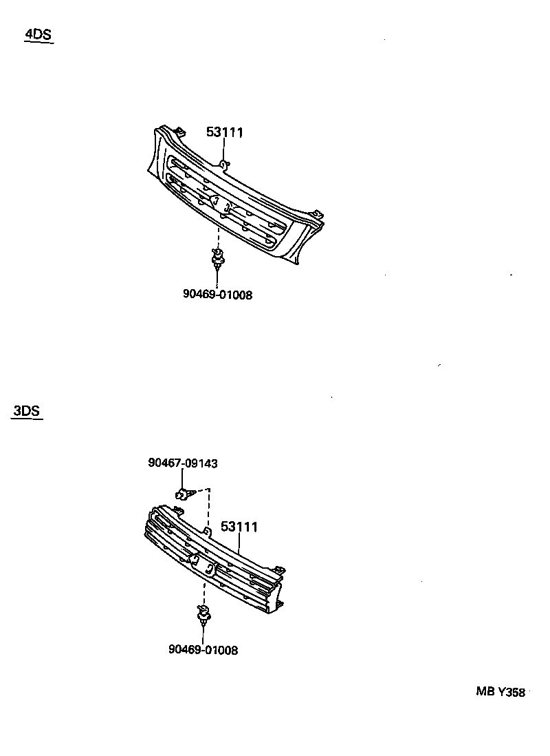 53112-16080 GRILLE, RADIATOR, LOWER RH product image