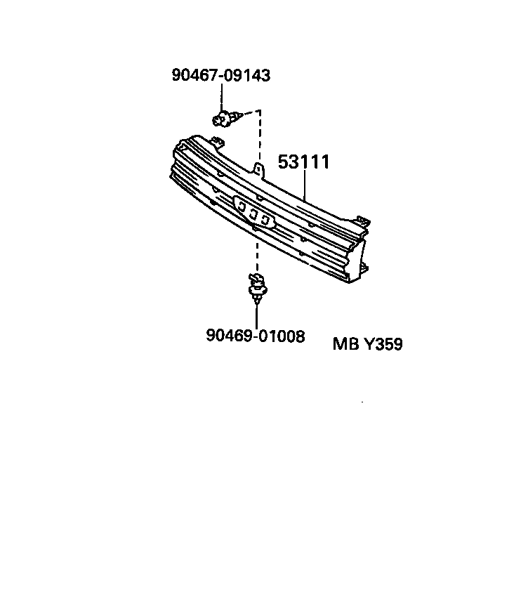 53112-16100 GRILLE, RADIATOR, LOWER RH product image