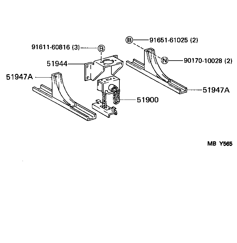 51931-25050 PLATE, SPARE WHEEL CARRIER BASE product image