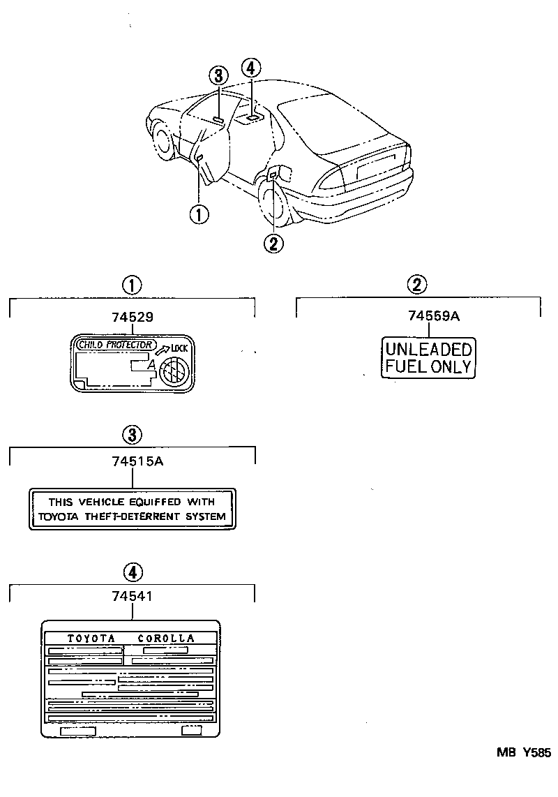 42661-1A690 PLATE, TIRE PRESSURE CAUTION product image