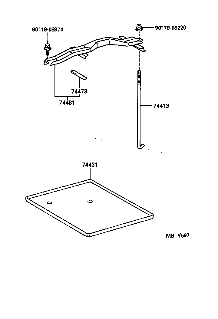 74404-04030 CLAMP, BATTERY HOLD DOWN product image