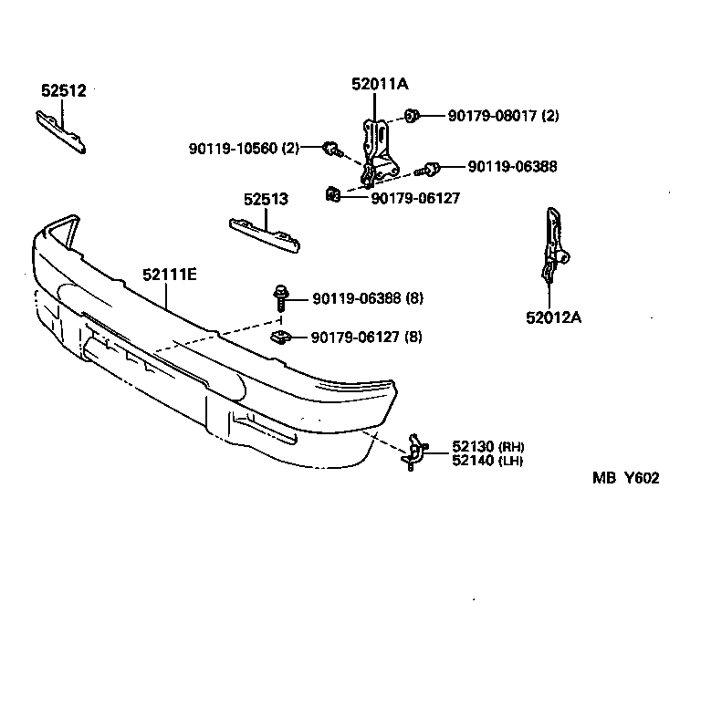 52101-04070 BAR, FRONT BUMPER product image