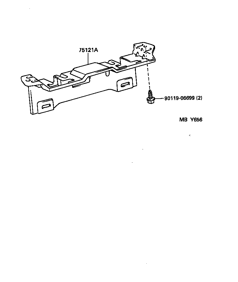 75121-04010 BRACKET, REAR LICENSE PLATE product image
