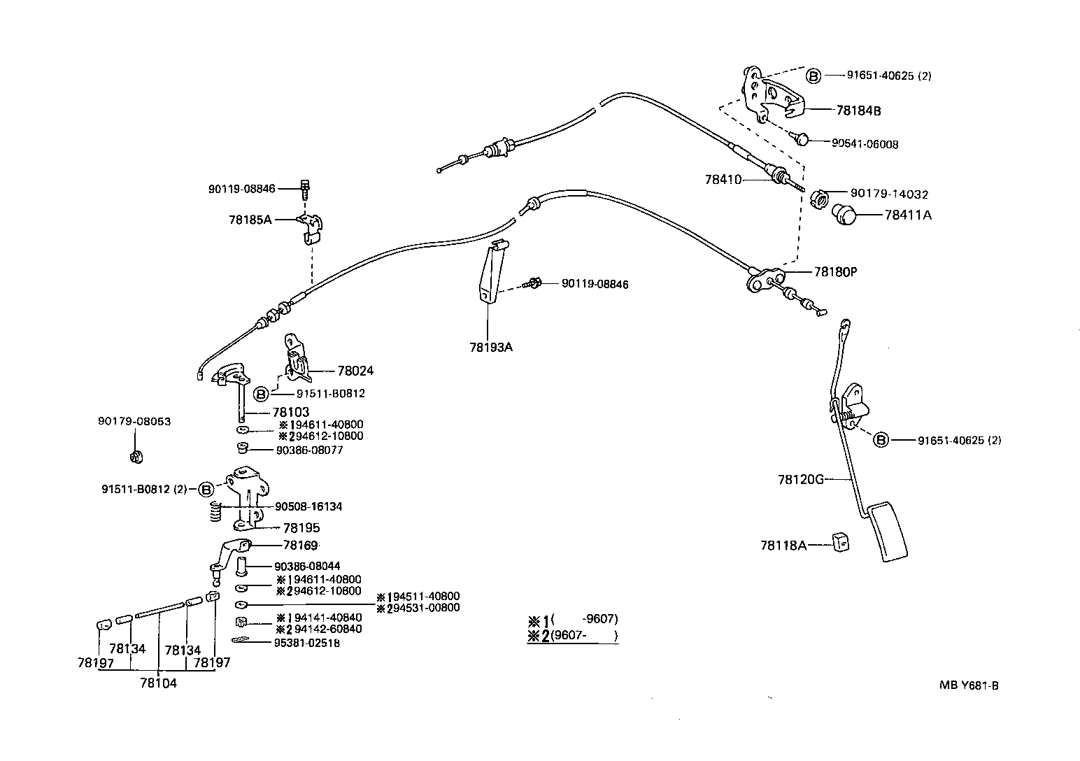 78180-60320 CABLE ASSY, ACCELERATOR CONTROL product image