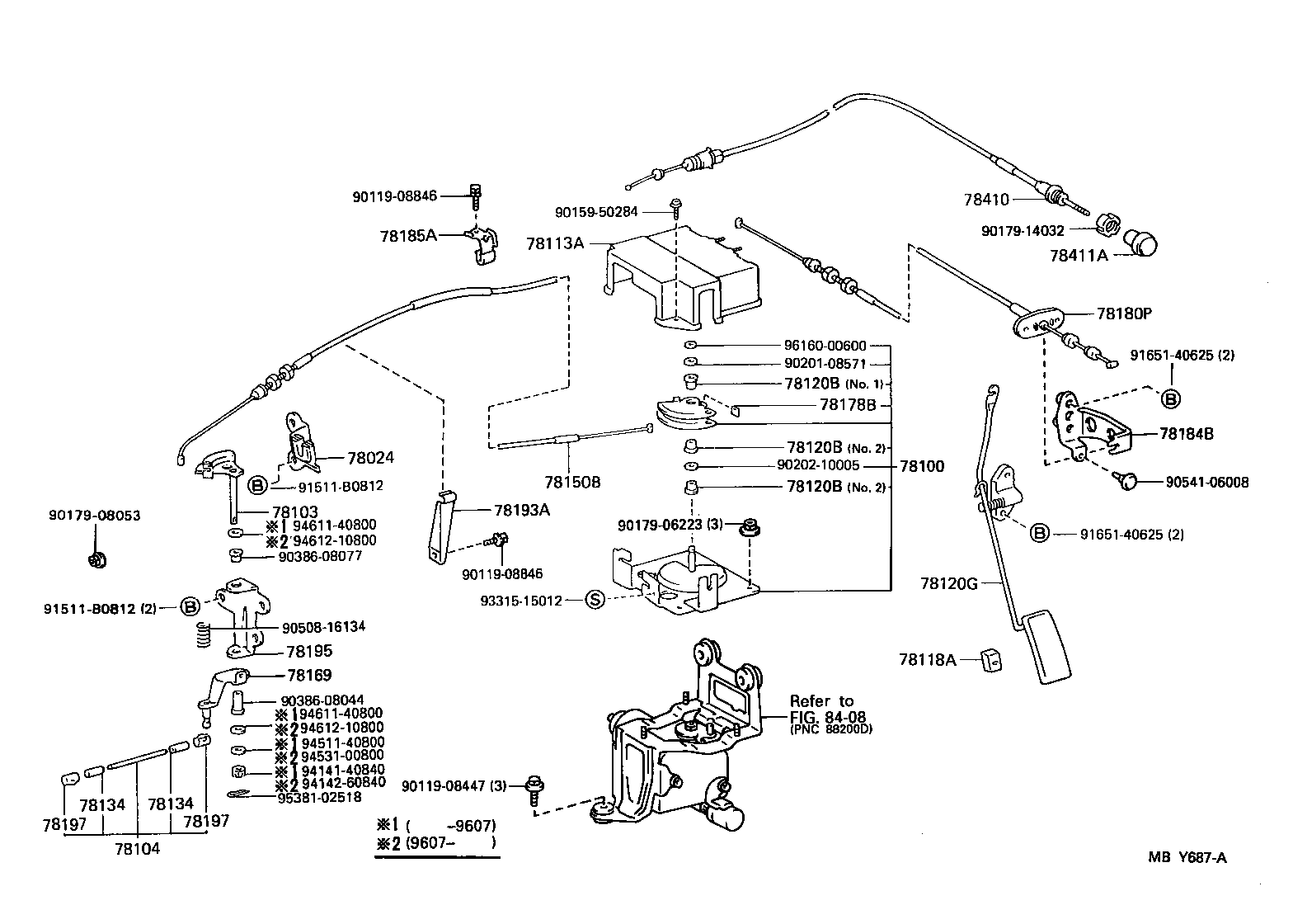 78184-60040 BRACKET, ACCELERATOR CONTROL CABLE product image