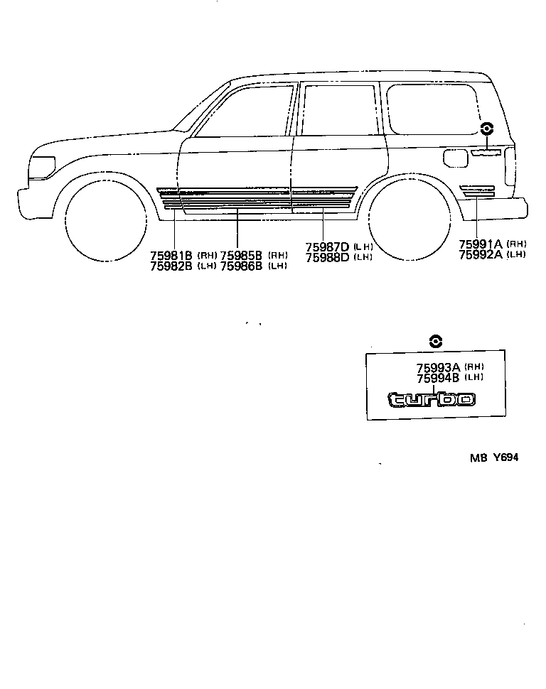 75981-60240 STRIPE, FENDER, RH product image