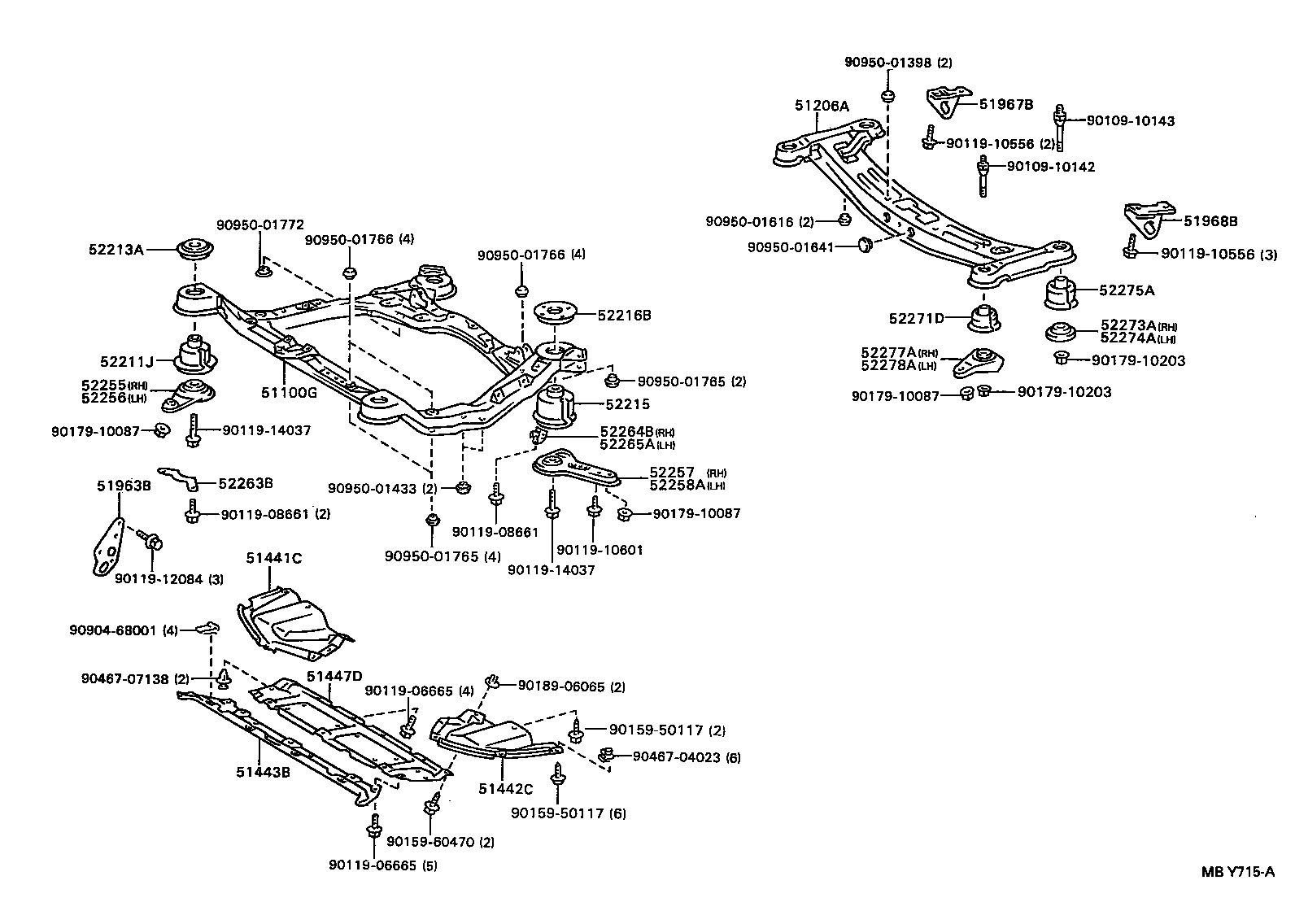 Toyota 51442-33050 COVER, ENGINE UNDER, LH