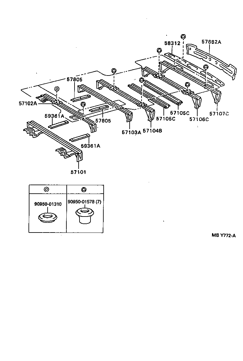 64025-37060 BRACKET SUB-ASSY, REAR MOUNTING, RH product image