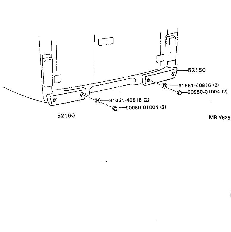 52087-37070 STAY SUB-ASSY, REAR BUMPER SIDE, RH product image