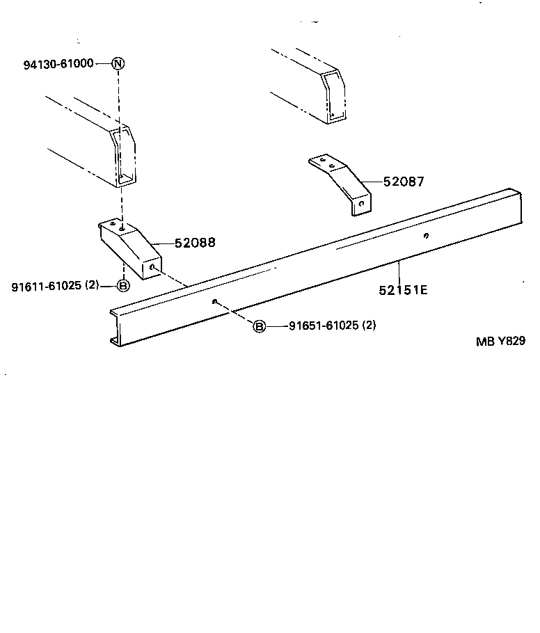 52087-37070 STAY SUB-ASSY, REAR BUMPER SIDE, RH product image