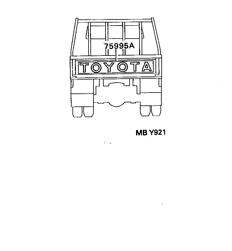 75471-93100 STRIPE, REAR BODY, CENTER product image