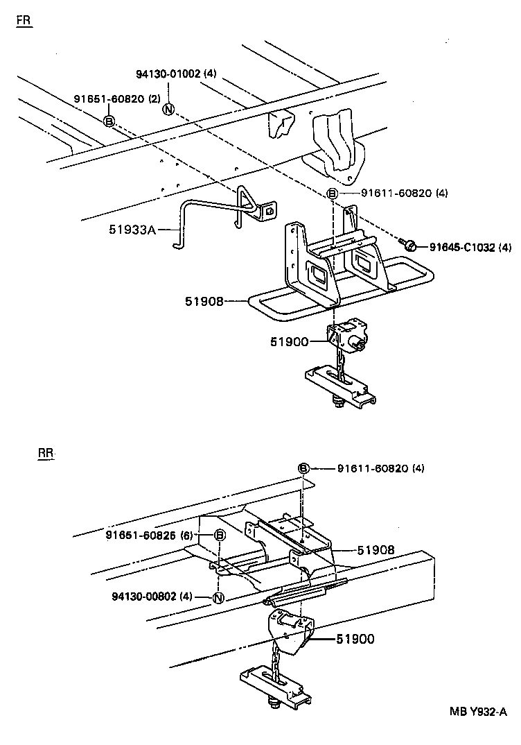 51908-37010 BRACKET SUB-ASSY, SPARE WHEEL CARRIER product image