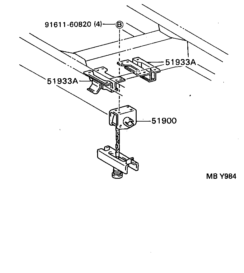 51900-36050 CARRIER ASSY, SPARE WHEEL product image