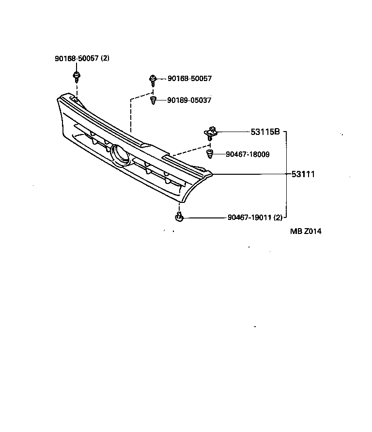 53101-1A030-D2 GRILLE, RADIATOR product image