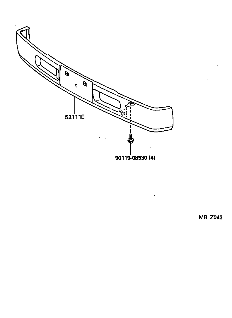 52101-25040-H2 BAR, FRONT BUMPER product image