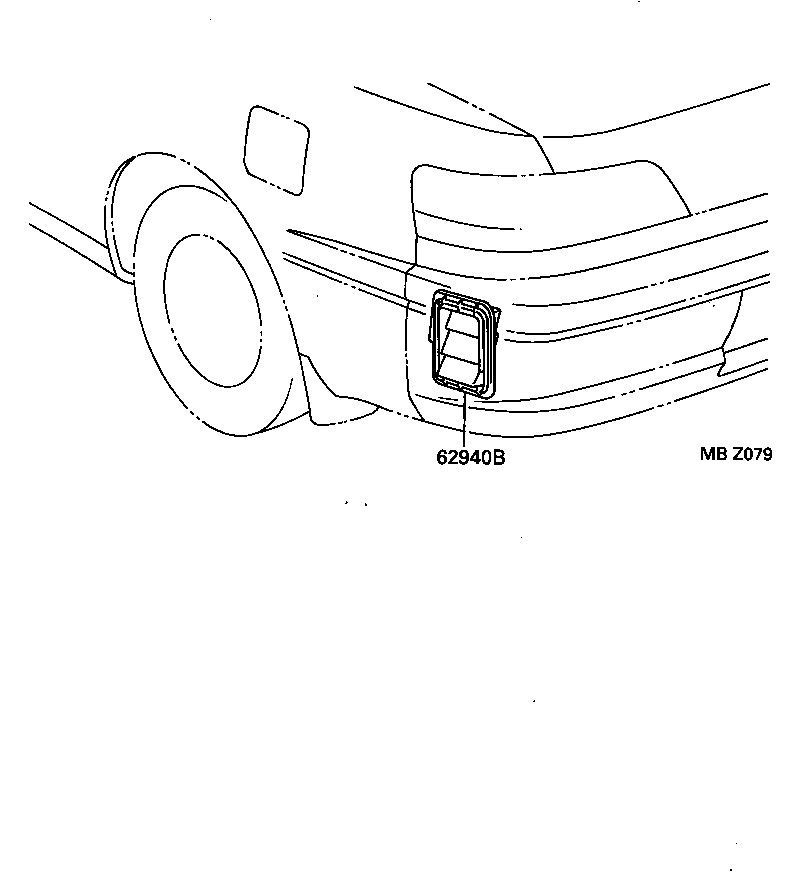 62940-02020 DUCT ASSY, QUARTER VENT, LH product image