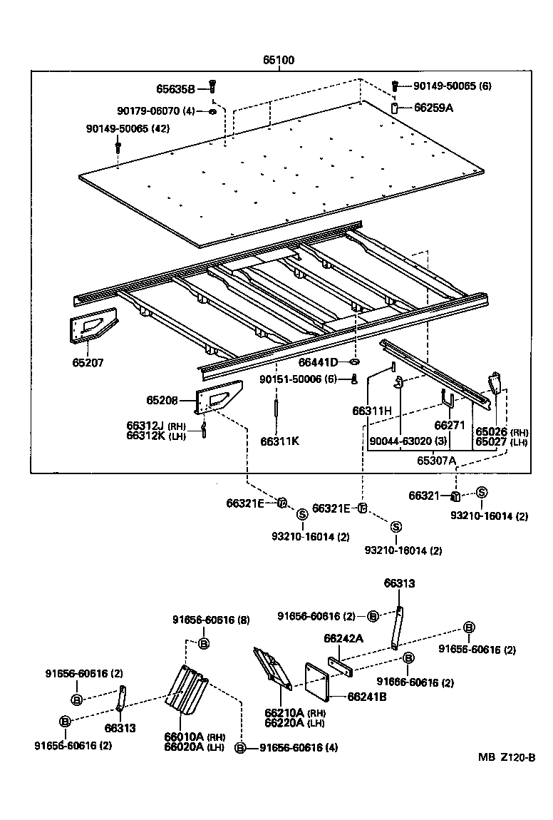 65100-25580 FLOOR ASSY, REAR BODY product image