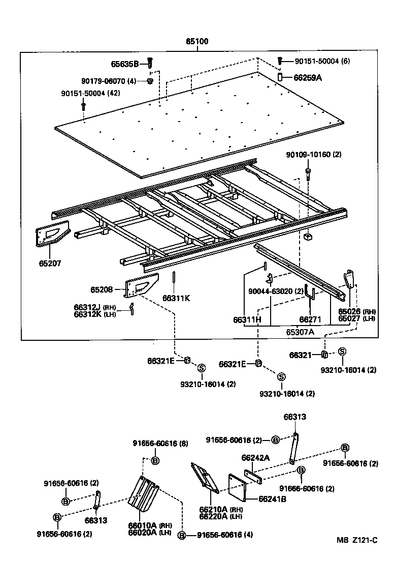 65100-25580 FLOOR ASSY, REAR BODY product image