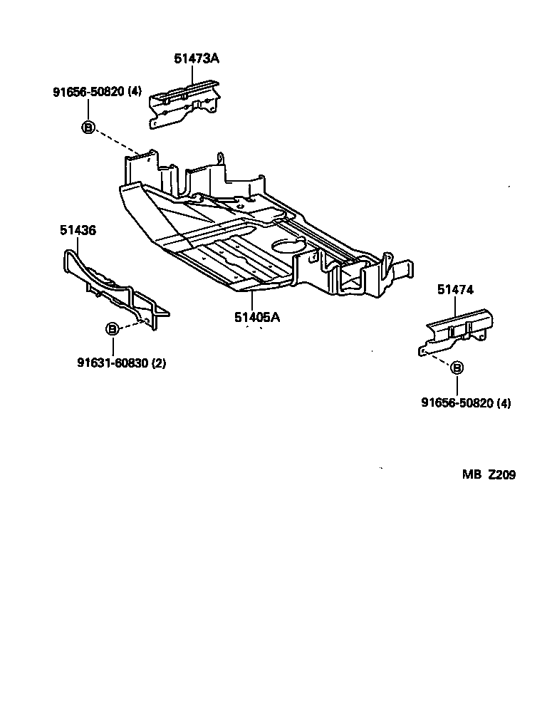 51405-25040 COVER SUB-ASSY, ENGINE UNDER, NO.1 product image