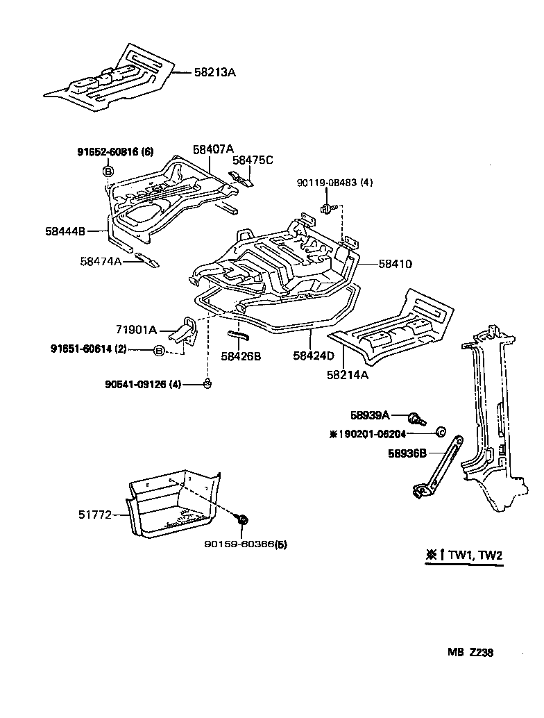 53737-25020 SEAL, FRONT FENDER APRON, LH product image