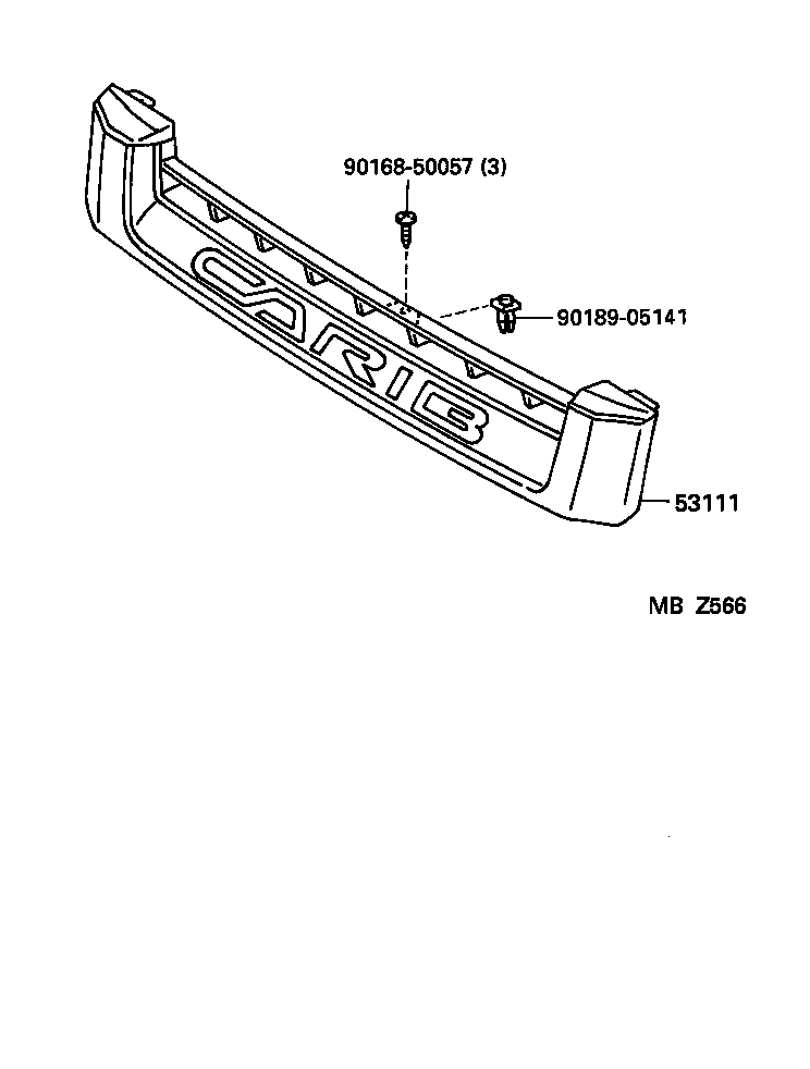 53111-13120-C0 GRILLE, RADIATOR product image