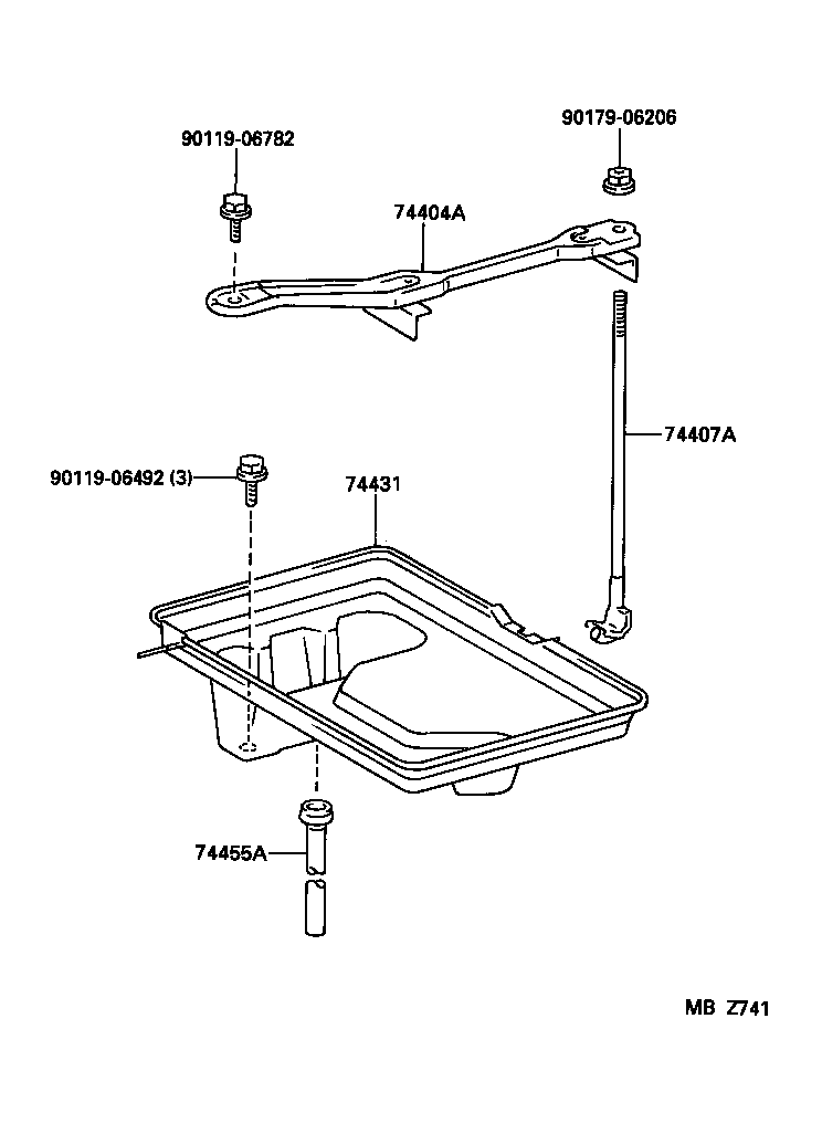 74407-22060 BOLT SUB-ASSY, BATTERY CLAMP product image