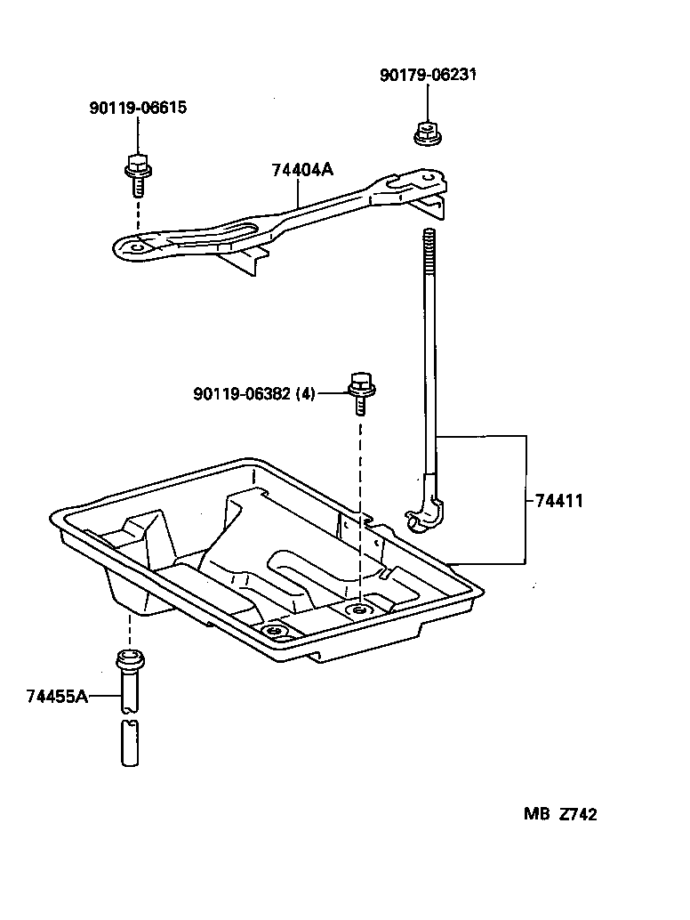 74431-30130 TRAY, BATTERY product image