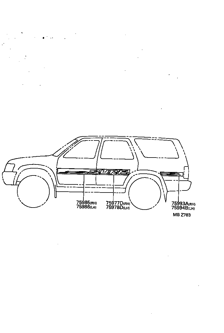 75357-35020 MARK, SIDE PANEL product image
