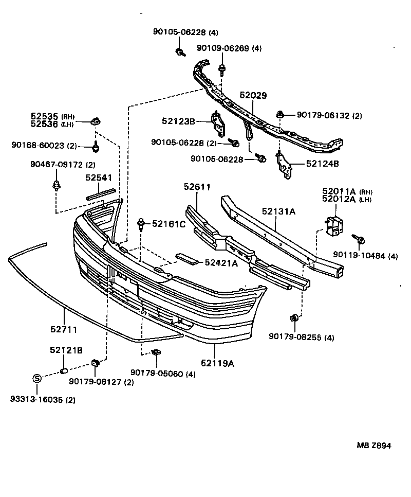 52012-30240 ARM SUB-ASSY, FRONT BUMPER, LH product image