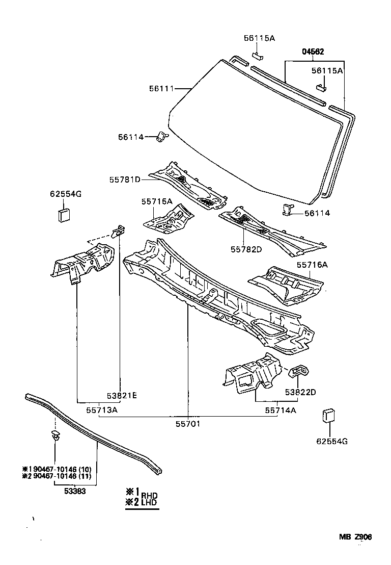 55700-30840 PANEL SUB-ASSY, COWL product image