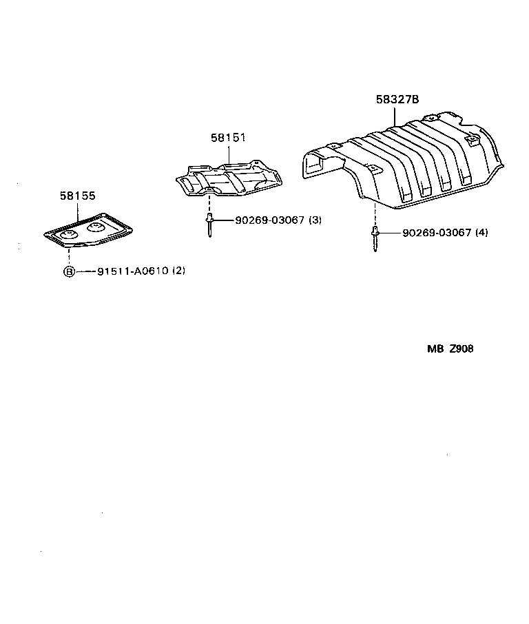58151-30070 INSULATOR, FRONT FLOOR HEAT, NO.1 product image