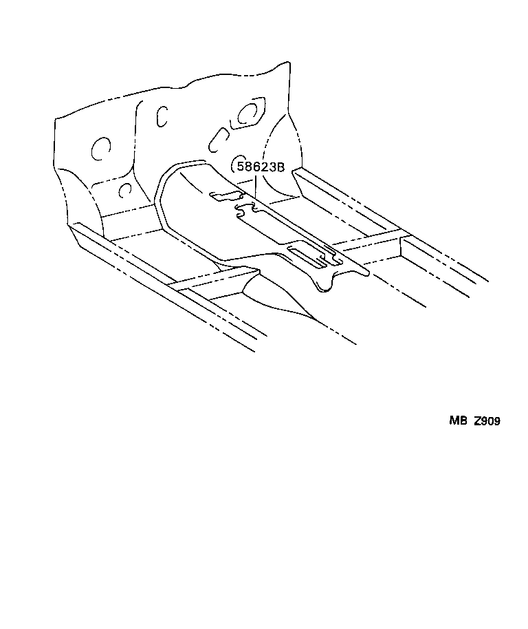 58623-30160 PAD, FRONT FLOOR SILENCER, CENTER product image