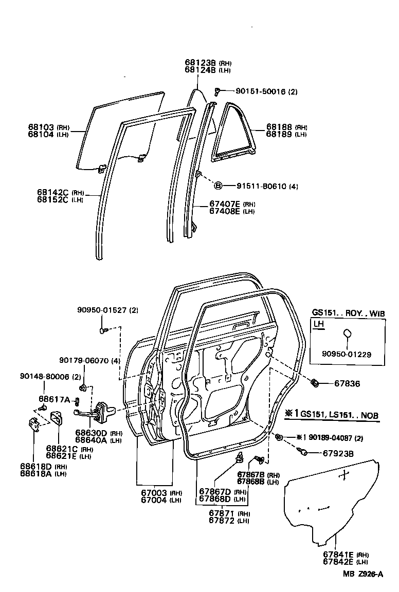 67004-30540 PANEL SUB-ASSY, REAR DOOR, LH product image